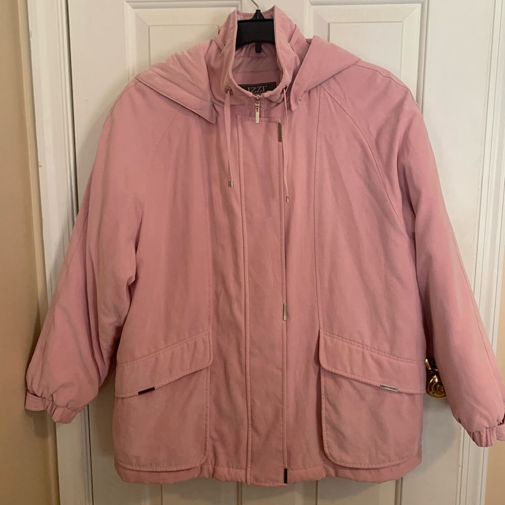 Izzi Pink Hooded Puffer Jacket